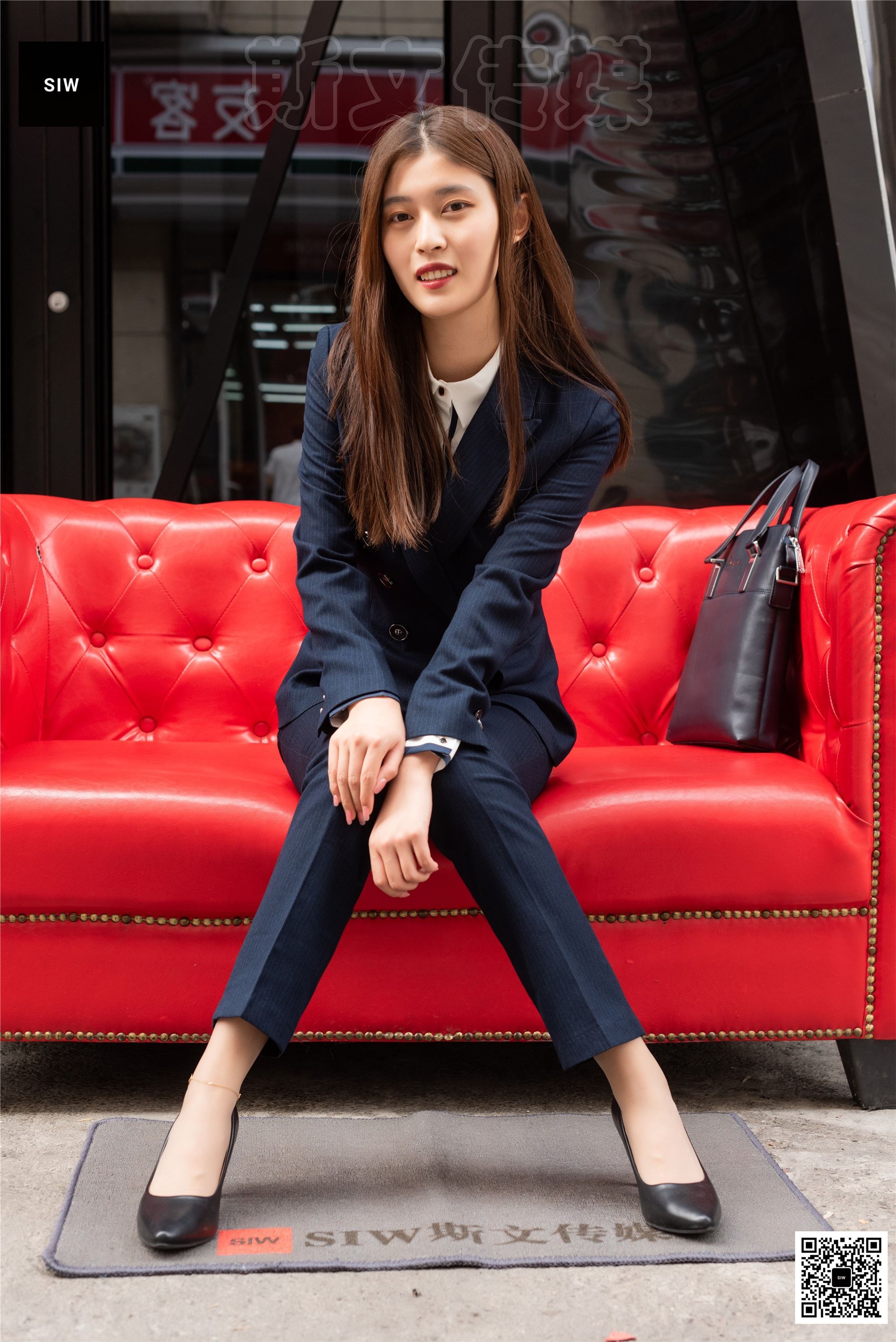 SIW斯文传媒 055 时尚气质OL职业双排扣西装制服 - 甄珍